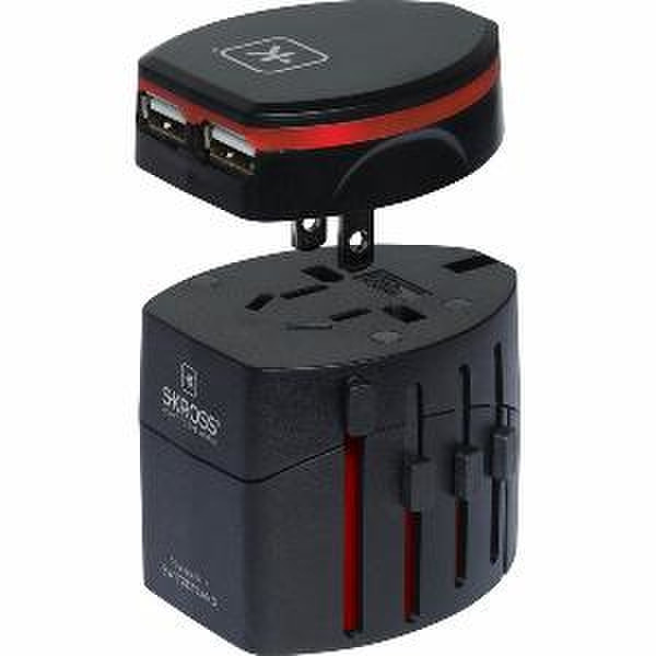 Skross 1.302106 Universal Universal Black power plug adapter
