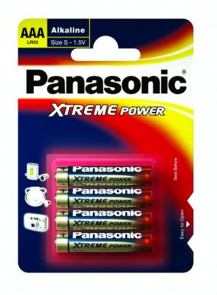 Panasonic LR03X/4BP BLISTERx4 - XTREME POWER Alkaline 1.5V non-rechargeable battery