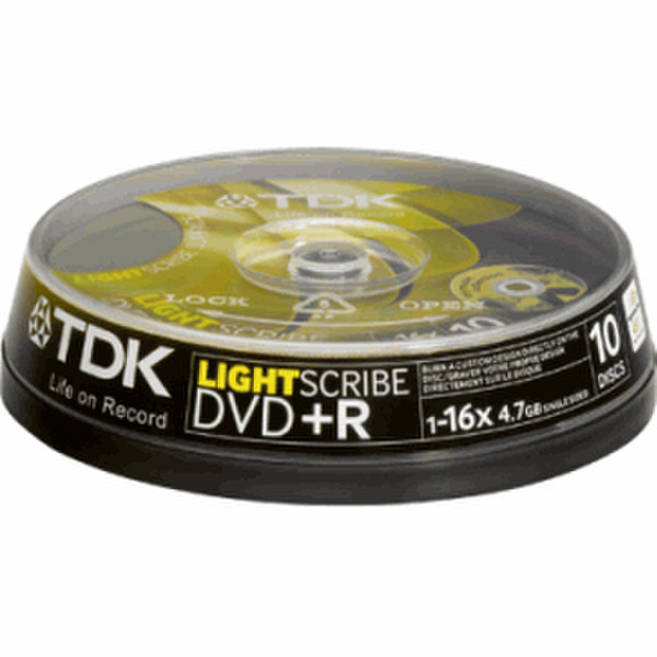 TDK DVD+R LightScribe 4.7GB 16x 4.7ГБ DVD+R 10шт