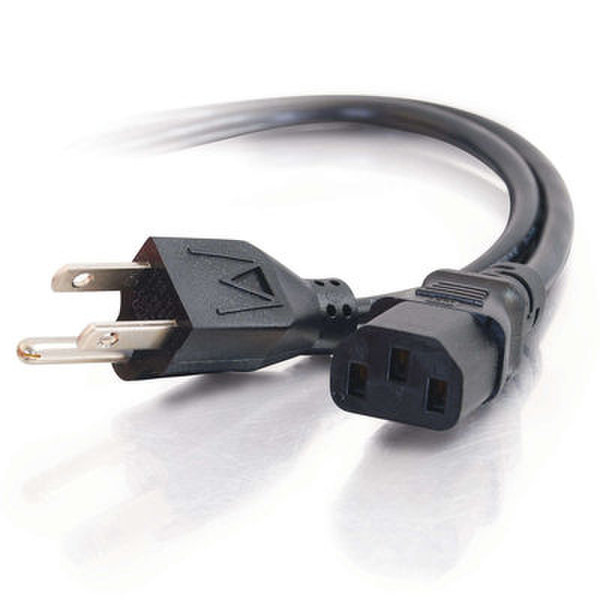 C2G 25ft Universal 18 AWG Power Cord (IEC320C13 -> NEMA 5-15P) 7.6м NEMA 5-15P Черный кабель питания