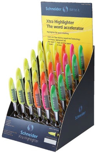 Schneider Xtra Highlighter Chisel tip Green,Orange,Pink,Yellow 30pc(s) marker