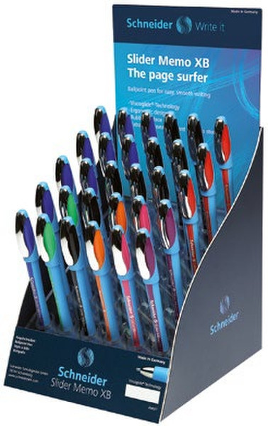 Schneider Slider Memo XB Display Black,Blue,Green,Orange,Pink,Red,Violet 30pc(s)