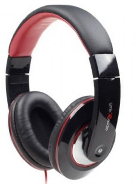 Gembird MHS-BOS Head-band Binaural Black,Red mobile headset