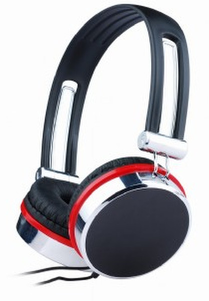 Gembird MHP-903 Ohraufliegend Kopfband Schwarz, Rot, Edelstahl Kopfhörer