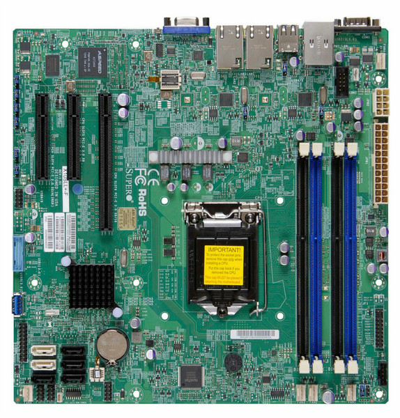 Supermicro X10SLL+-F Intel C222 Socket H3 (LGA 1150) Micro ATX Server-/Workstation-Motherboard