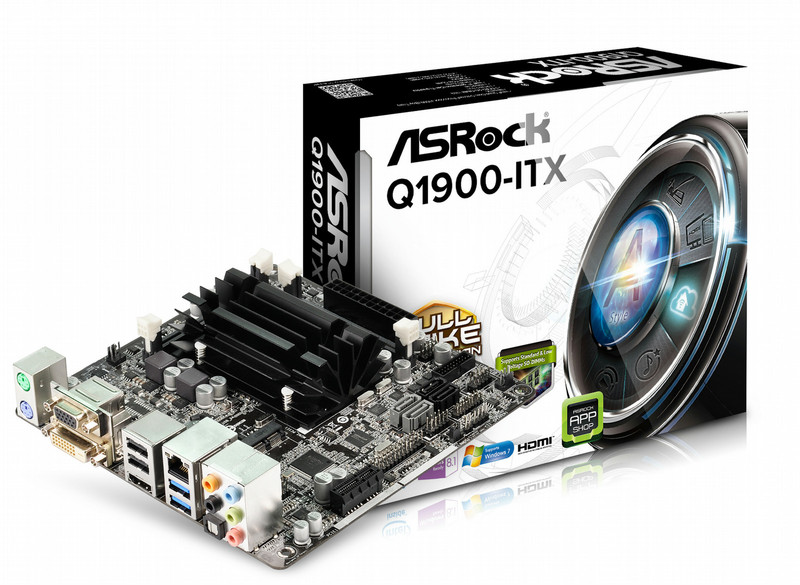 Asrock Q1900-ITX NA (integrated CPU) Mini ITX Motherboard