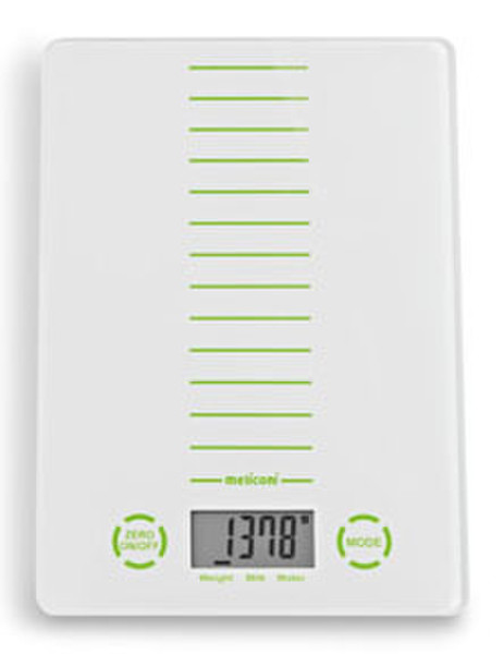 Meliconi 65510315395 Electronic kitchen scale Grün, Weiß Küchenwaage