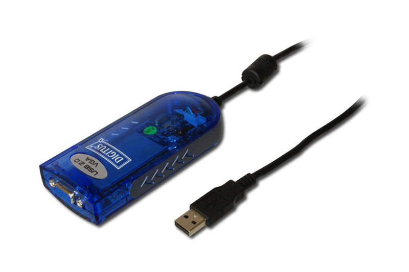 ASSMANN Electronic SVGA USB Graphicadapter VGA (D-Sub) USB Schwarz