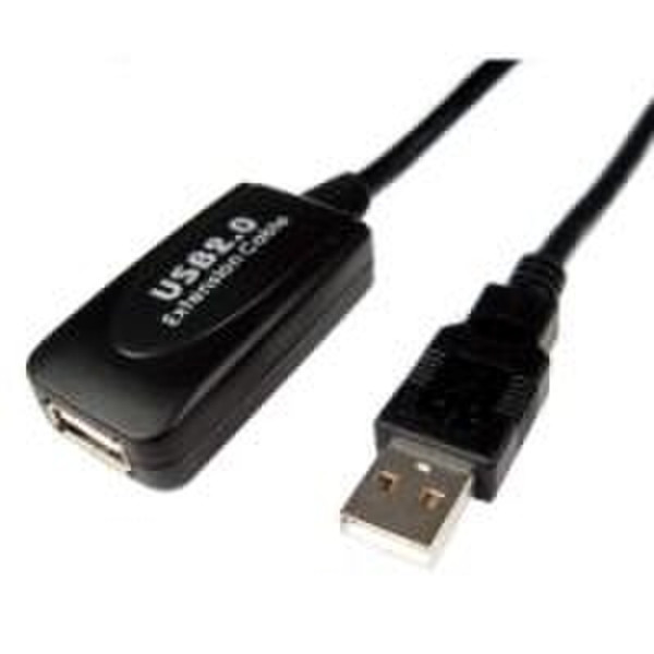 Cables Unlimited 16ft USB 2.0 A / A M/F Active Extension Cable 4.88м USB A USB A Черный кабель USB