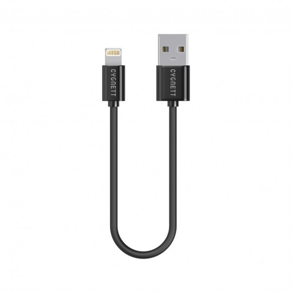 Cygnett 10cm, Lightning - USB2.0 0.1м USB A Lightning Черный кабель USB
