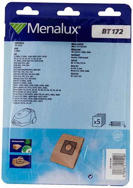 Menalux BT172 vacuum supply