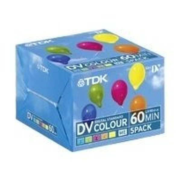 TDK 5 x DVM60 Colour MiniDV чистая видеокассета