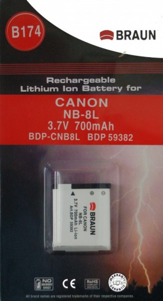 Braun BDP-CNB8L Lithium-Ion 700mAh 3.7V rechargeable battery