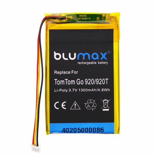 Blumax 40205 Литий-полимерная 1300мА·ч 3.7В аккумуляторная батарея