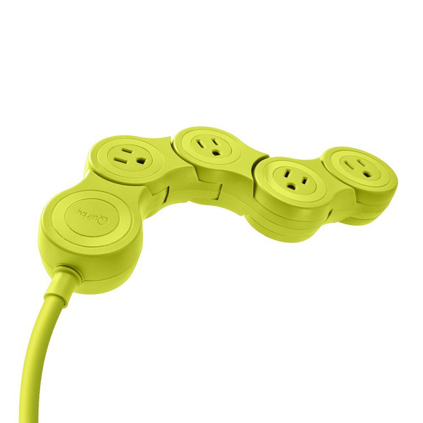 Quirky Pivot Power POP Junior 4AC outlet(s) 0.61m Green surge protector