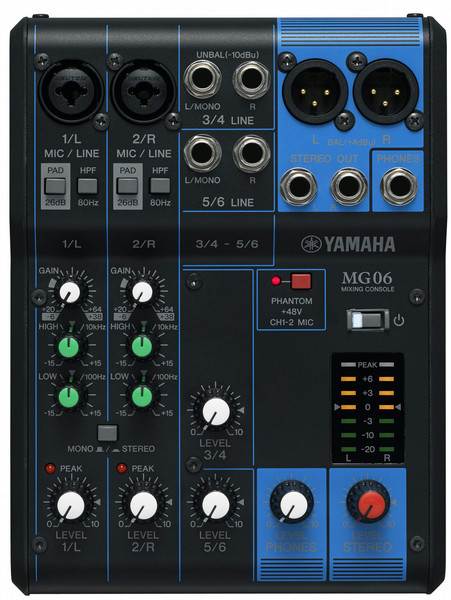 Yamaha MG06 DJ mixer