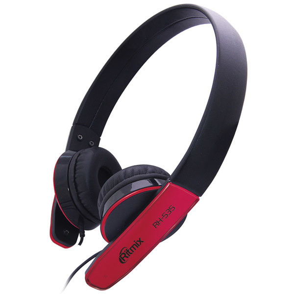 Ritmix RH-535 Ohraufliegend Kopfband Schwarz, Rot