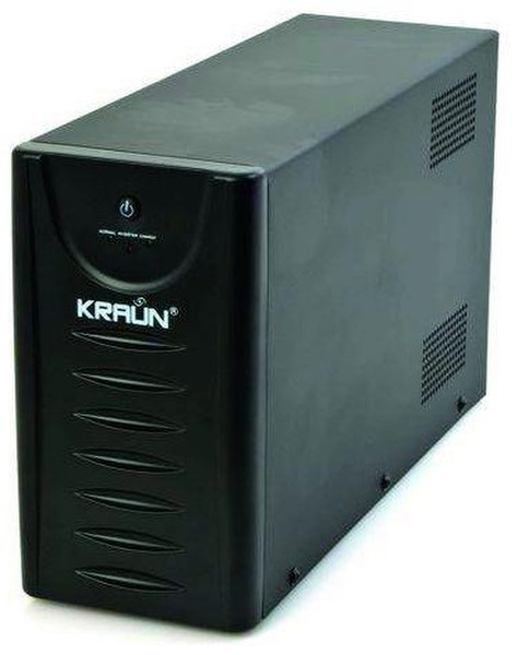Kraun KR.UJ 960VA 2AC outlet(s) Compact Black uninterruptible power supply (UPS)