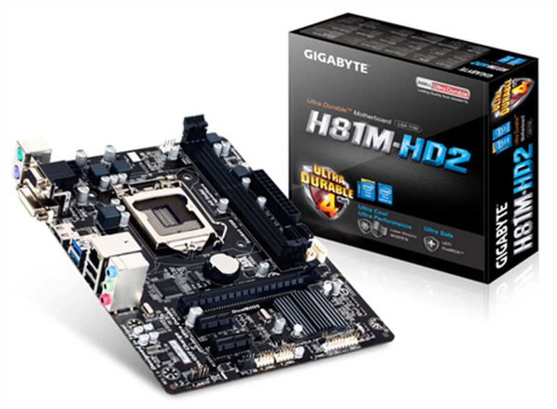Gigabyte GA-H81M-HD2 Intel H81 Socket H3 (LGA 1150) Micro ATX motherboard