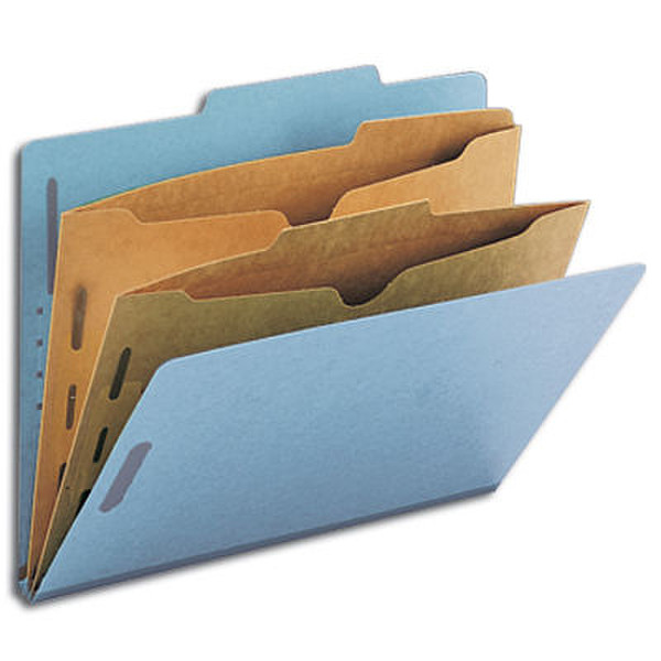 Smead Classification Folders, Pocket Style Divider Blue Синий папка