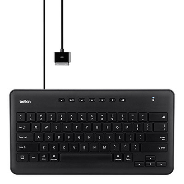 Belkin B2B125 Apple 30-pin Schwarz Tastatur für Mobilgeräte