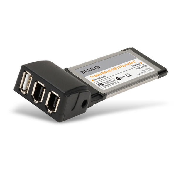 Belkin USB 2.0 / FireWire ExpressCard интерфейсная карта/адаптер