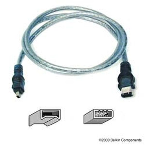 Belkin IEEE 1394 FireWire 1m Silver firewire cable