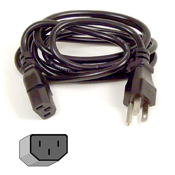 Belkin PRO Series AC Power Replacement Cable 0.6м Черный кабель питания