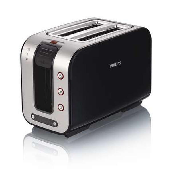 Philips HD2686/90 2ломтик(а) 1500Вт Черный, Cеребряный тостер
