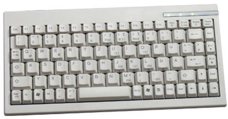 KeySonic ACK-595 USB+PS/2 QWERTZ Weiß Tastatur
