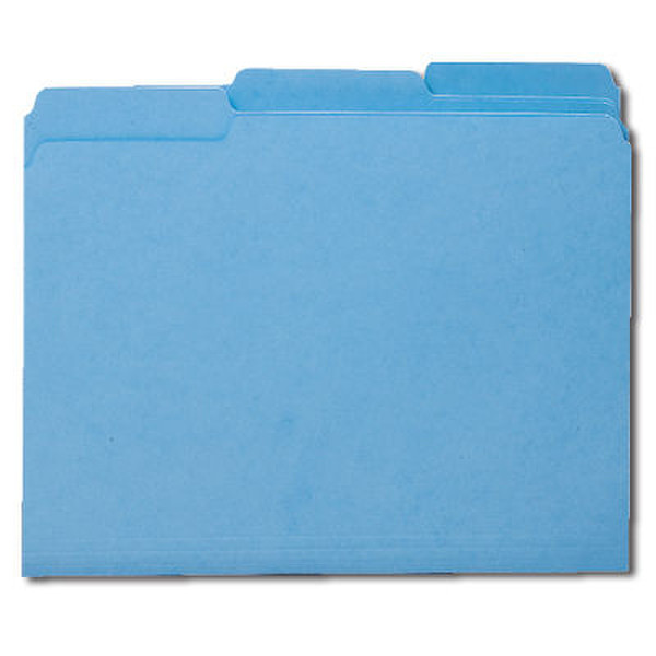 Smead File Folders 1/3 Cut Letter Blue (100) Пластик Синий папка