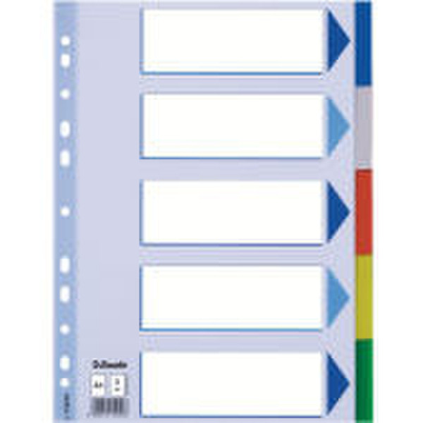 Esselte Multicoloured Polypropylene Dividers Blank tab index Polypropylene (PP) Mehrfarben