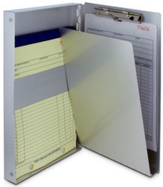 Saunders Recycled Aluminum Antimicrobial Snapak Silver clipboard