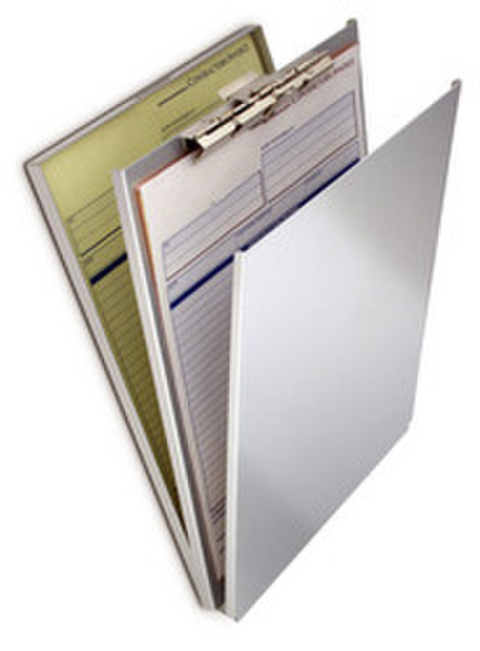 Saunders Recycled Aluminum Antimicrobial A-Holder Silver clipboard