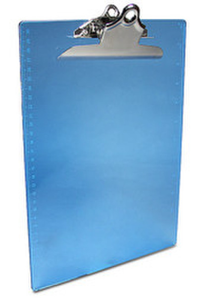 Saunders Acrylic Clipboard w/High Capacity Clip Blue clipboard