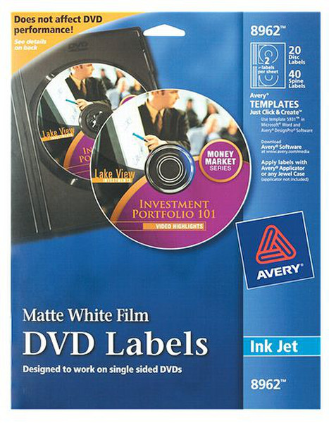 Avery 8962 White 60pc(s) self-adhesive label