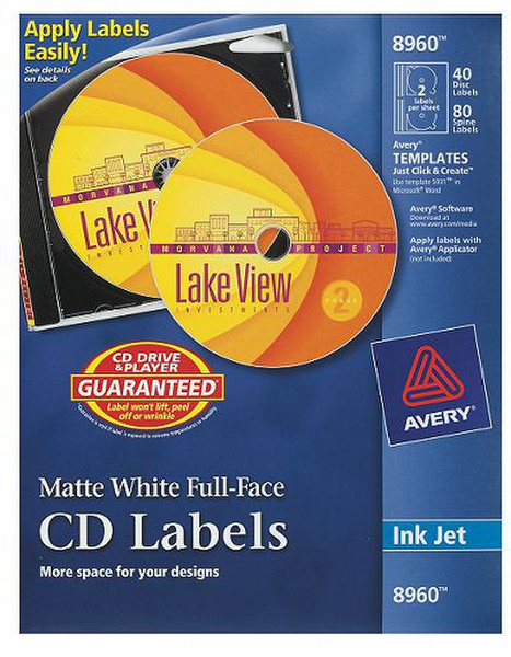 Avery 8960 White 120pc(s) self-adhesive label