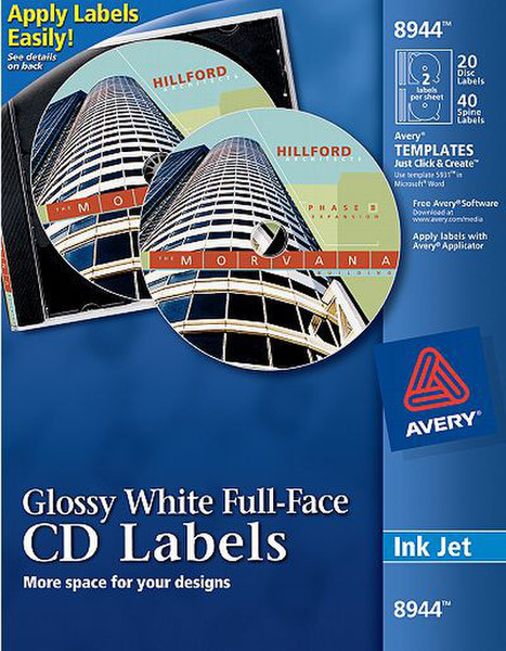 Avery 8944 White 60pc(s) self-adhesive label