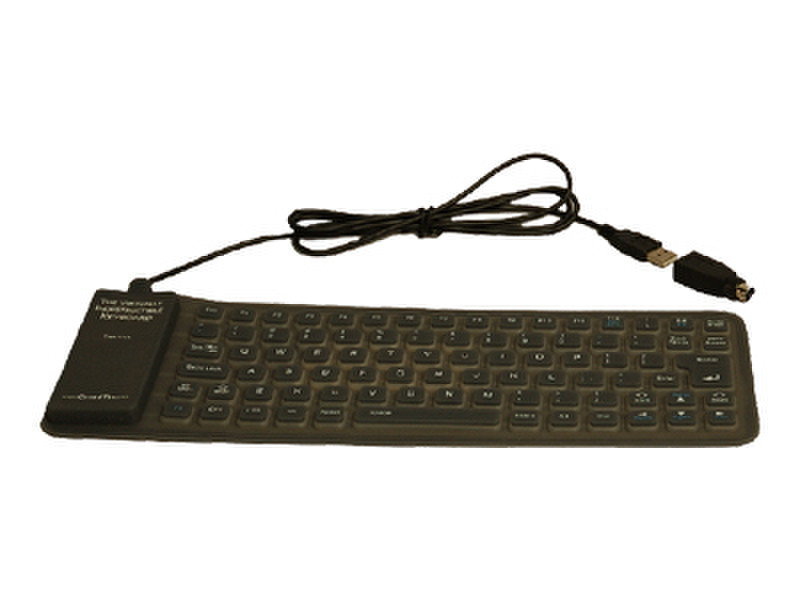 GrandTec FLX-500U USB+PS/2 Black keyboard