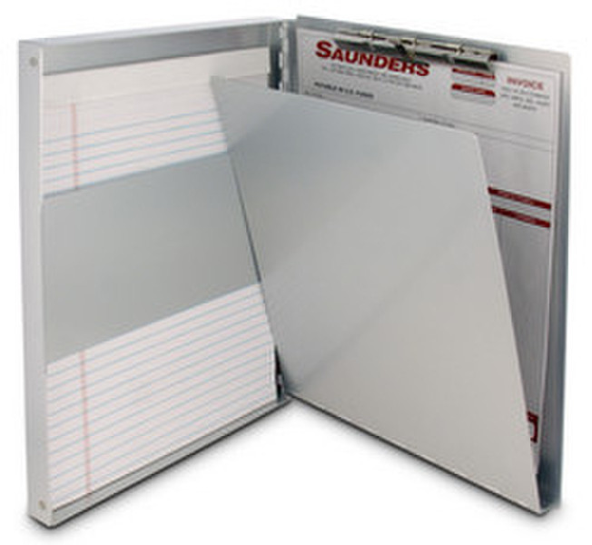 Saunders Recycled Aluminum Antimicrobial Snapak Silver clipboard