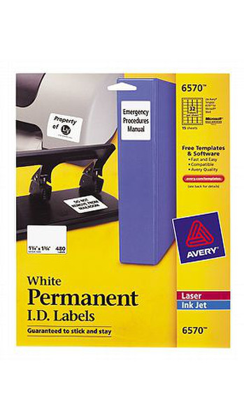 Avery 6570 White 480pc(s) self-adhesive label