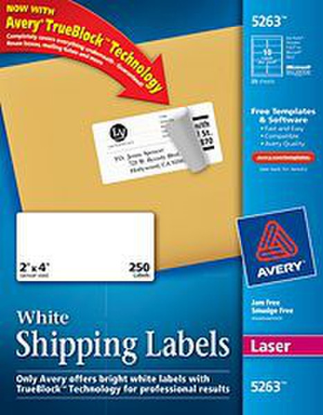 Avery 5263 White addressing label