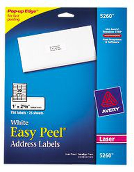 Avery 5260 Белый адресная / почтовая наклейка