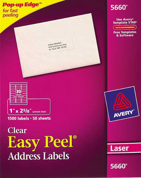 Avery 5660 Transparent addressing label