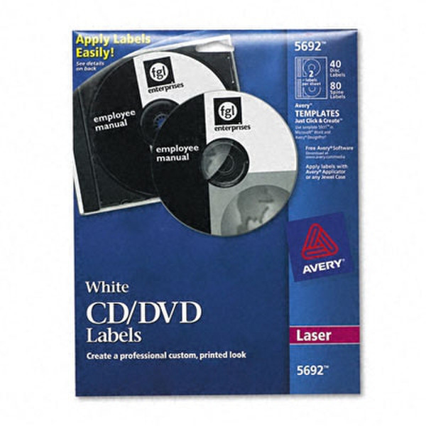 Avery 5692 White 40pc(s) self-adhesive label