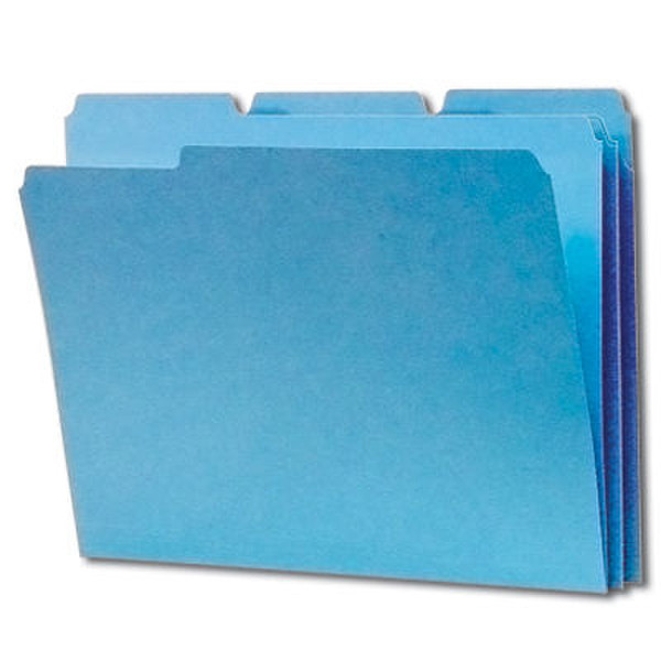 Smead File Folders 1/3 Cut Single-Ply Tab Blue (100) Plastic Blue folder