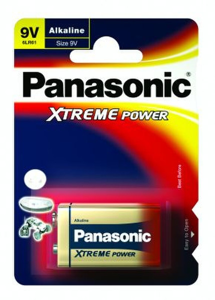Panasonic 6LR61X/1BP - XTREME POWER Alkaline 9V non-rechargeable battery