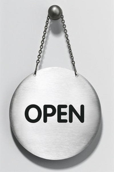 Durable Omdraaipicto Open/Closed Silber Hinweisschild