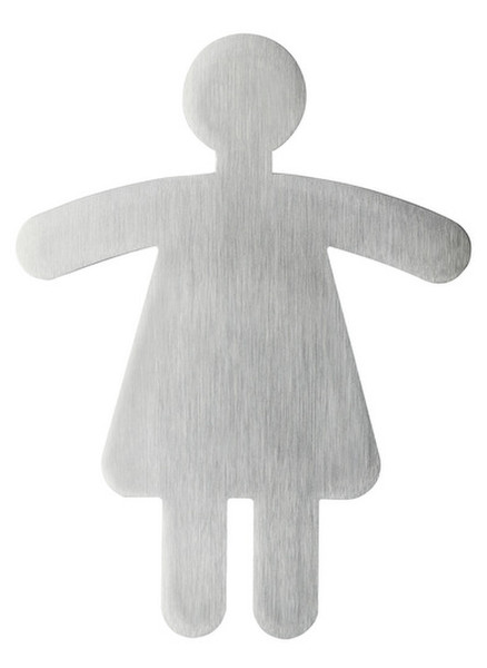 Durable Women's WC Symbol Silber Hinweisschild