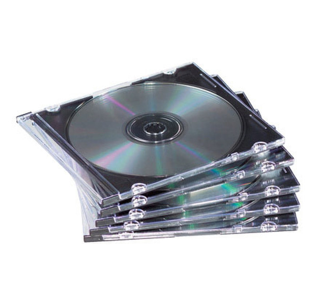 Fellowes NEATO Slim Jewel Cases - Clear/Black, 50 pack 50Disks Schwarz